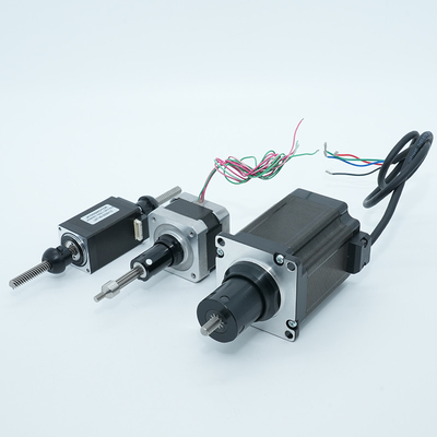 Jkongmotor NEMA 8/11/14/17/23/24/34 T5/T8/T10 리드 스크루 스텝 모터와 함께 트라페소이드 스레드 스크루 선형 스텝 모터