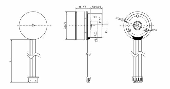 Jkongmotor 도매 20mm 평면 외부 로터 BLDC 모터 12V 5V 추진 팬케이크 오트런러 분석기 브러시리스 모터