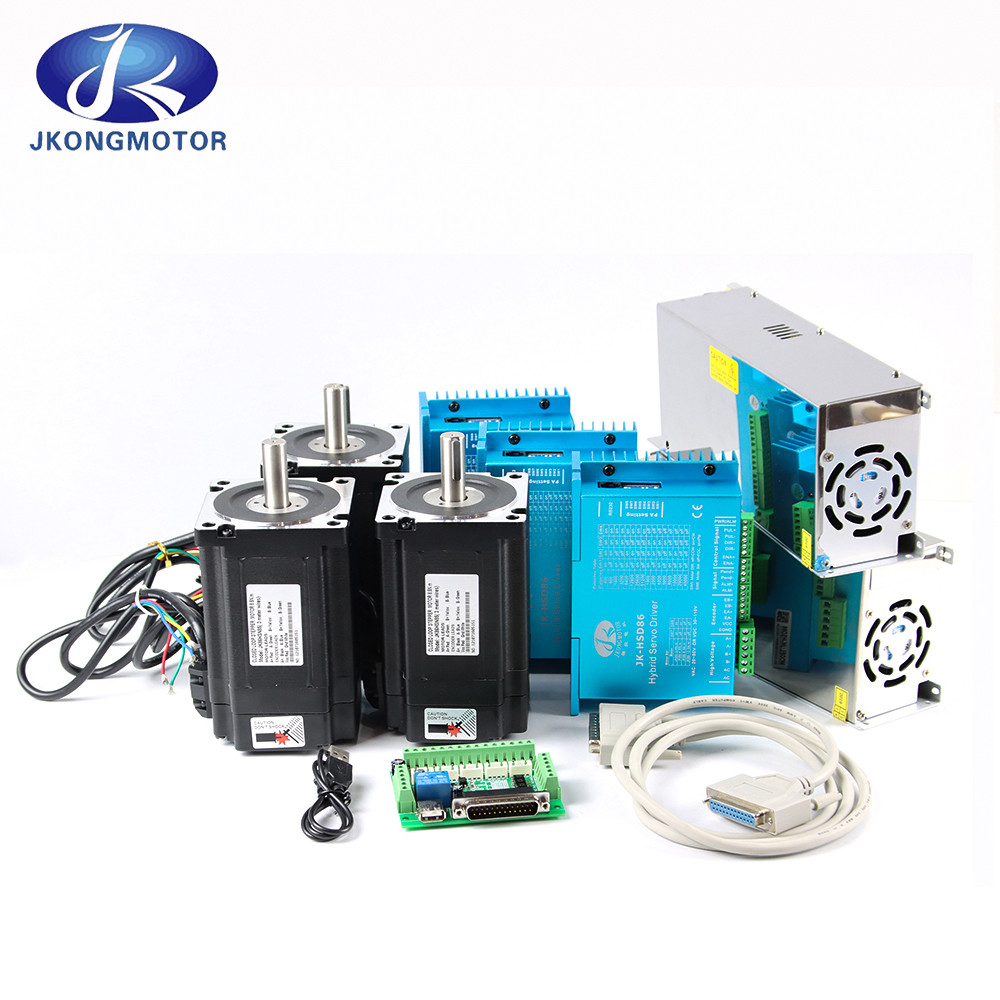 Jkongmotor Nema 11 17 23 24 34 클로즈 루프 하이브리드 세트 통합 클로즈 루프 스테퍼 모터 코더 / 브레이크 / 기어박스