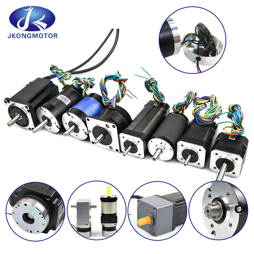 Jkongmotor 브러쉬리스 DC 서보 모터 브레이크 기어박스 인코더 24V 48V 110V 220V 15W-750W 고성능